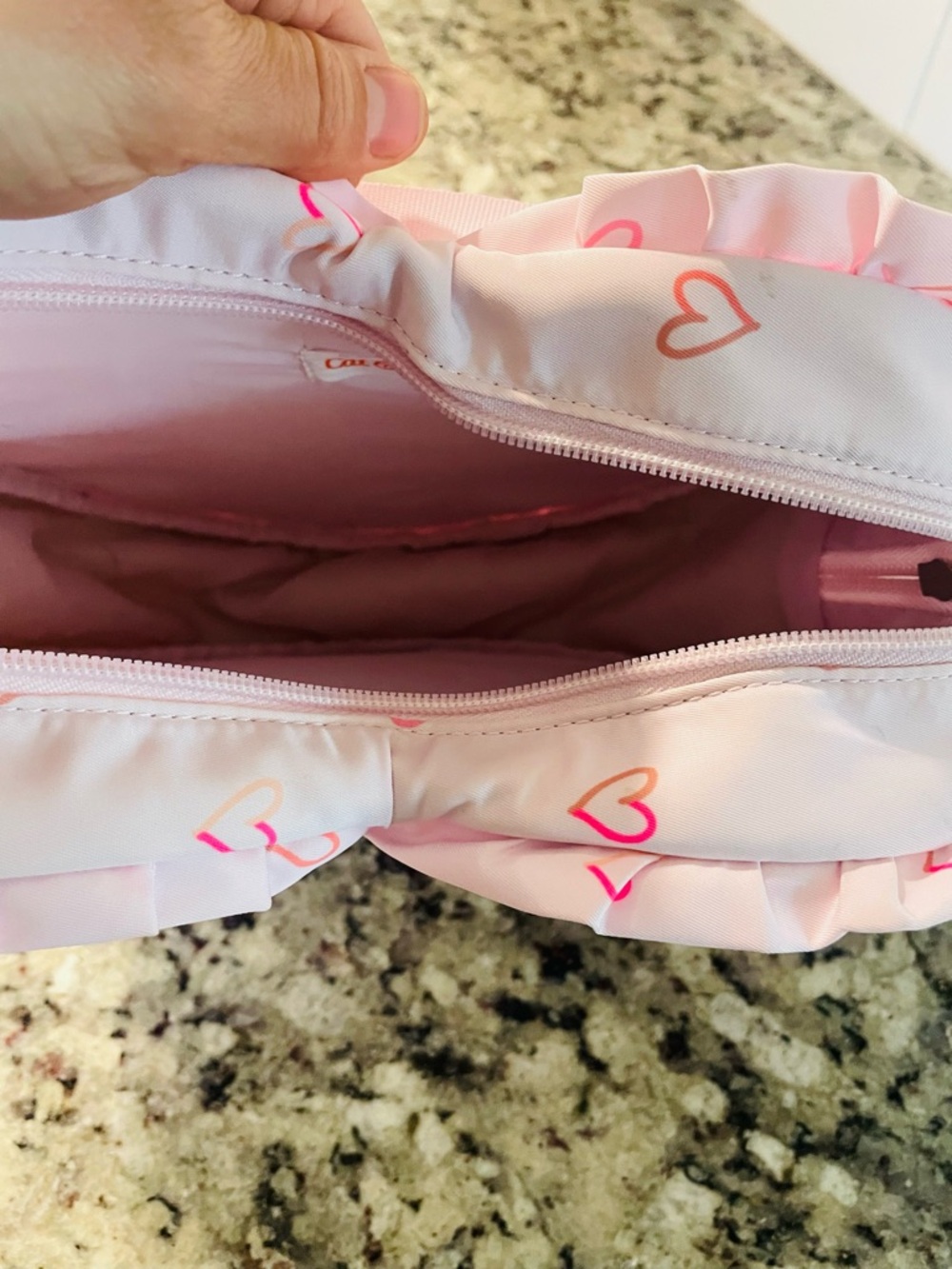 Cat & Jack Pink Mini Heart-Shaped Ruffle Backpack - Picture 5 of 6